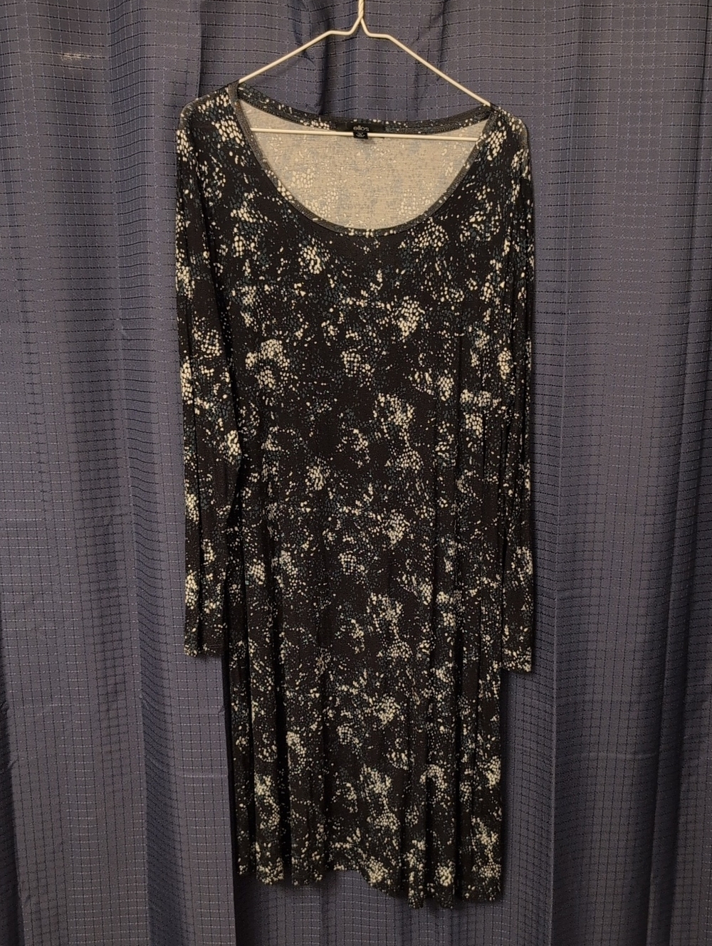 ellos Sheath Dress Black and Green Long Sleeve  14/16